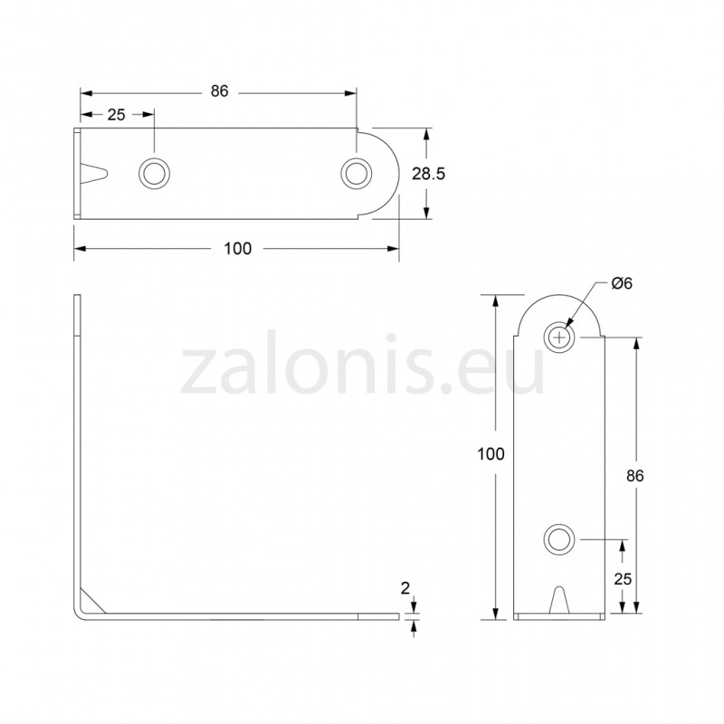 ΓΩΝΙΑ 100x100x28 / ΓΑΛΒΑΝΙΖΕ ΜΕΤΑΛΛΙΚΕΣ ΓΩΝΙΕΣ ΕΠΙΠΛΩΝ